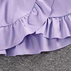 Kids Girls' Dress Solid Color Short Sleeve Outdoor Active Daily Cotton Above Knee Casual Dress A Line Dress Summer Spring 3-7 Years Purple -Slay Clothing Shop ec9eb2c7 97c8 4174 88dd 319877b916c1