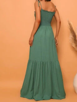 Women's Long Dress Maxi Dress Swing Dress Slip Dress Pure Color Casual Outdoor Daily Going Out Ruched Backless Sleeveless Strap Dress Slim Black Yellow Pink Spring Summer S M L XL -Slay Clothing Shop f0c9bc5c 6053 4752 bccd 96a340032db5