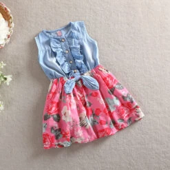 Kids Girls' Dress Floral Sundress Daily Holiday Bow White Red Sleeveless Active Cute Dresses Summer Regular Fit 2-12 Years -Slay Clothing Shop f132446b 6563 45bf 819f bdbfb88e226a