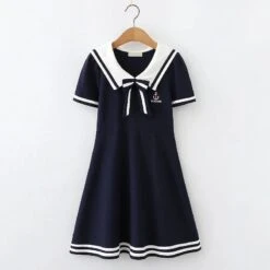Kids Girls' Dress Solid Color Short Sleeve Casual Cute Adorable Cotton Knee-length Summer Dress Summer Spring 3-13 Years White Royal Blue -Slay Clothing Shop f19931ce e5db 467a a00d f6e57e5d2636