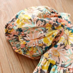 Kids Girls' Dress Floral Dress Floral Short Sleeve Outdoor Casual Puff Sleeve Vacation Fashion Adorable Cotton Midi Casual Dress Floral Dress Summer Dress Summer Spring 2-8 Years Yellow -Slay Clothing Shop f2036f4f d21d 46b0 a4a8 c1258922a1bf