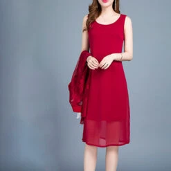 Women's Dress Set Two Piece Dress Chiffon Dress Midi Dress Black Red Royal Blue Short Sleeve Pure Color Lace Summer Spring Crew Neck Stylish 2023 M L XL XXL 3XL 4XL -Slay Clothing Shop f2f57bfb 8022 4592 82b6 528877000668