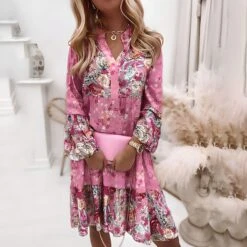 Women's Casual Dress Floral Dress Boho Dress Floral Paisley Ruched Print V Neck Flare Cuff Sleeve Midi Dress Daily Vacation Long Sleeve Summer Spring -Slay Clothing Shop f7fd20ce 93b8 472c ab19 bba6ba7a2f94