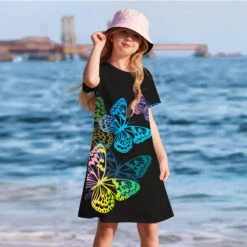 Kids Little Girls' Dress Princess Party Color Graphic Patterned A Line Dress Daily Holiday Vacation Print Pink Gold Short Sleeve Casual Cute Sweet Dresses Spring Summer Regular Fit 3-12 Years -Slay Clothing Shop f854cb0e e185 4396 8e43 5ea823501ab6