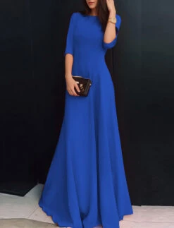 Women's Party Dress New Year's Eve Dress Swing Dress Long Dress Maxi Dress 3/4 Length Sleeve Crew Neck Elegant Formal Party Fall Spring Summer -Slay Clothing Shop fd4c7c47 4fe1 46dd 862f 6a2fb93451f3