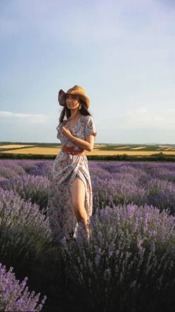 Women's Floral Print Ruffle Belted Surplice Neck Maxi Long Dress Bohemia Classic Daily Short Sleeve Summer Spring -Slay Clothing Shop ff8199dc cfd3 45a2 8fa7 e8b53b80ba59